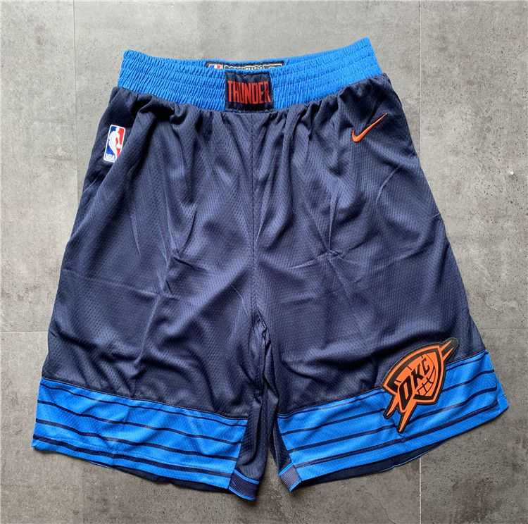 Men NBA Oklahoma City Thunder Blue Shorts 0416